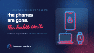 The phones are gone. The habit isn't. Missouri school cell phone ban year two, The Screen Guardians