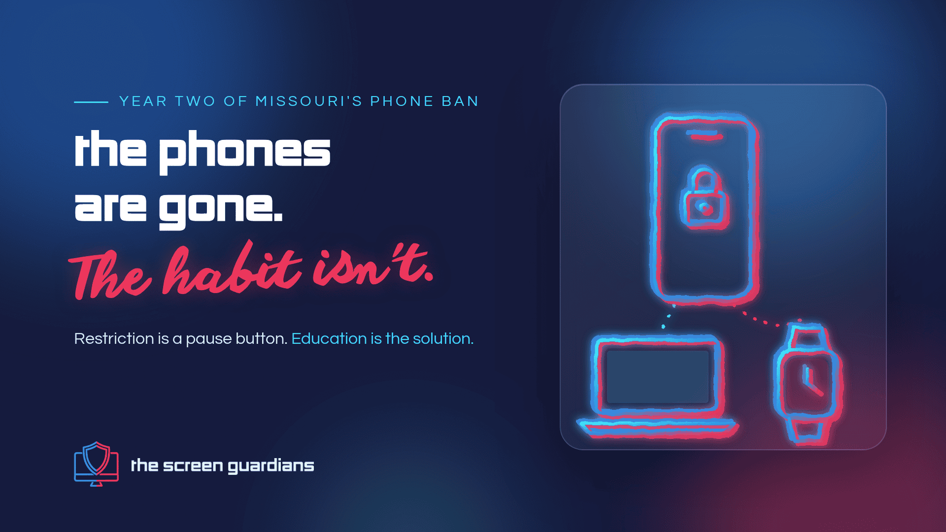 The phones are gone. The habit isn't. Missouri school cell phone ban year two, The Screen Guardians