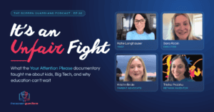 Your Attention Please documentary podcast episode with Katie Longhauser, Sara Robin, Kristin Bride, and Trisha Prabhu