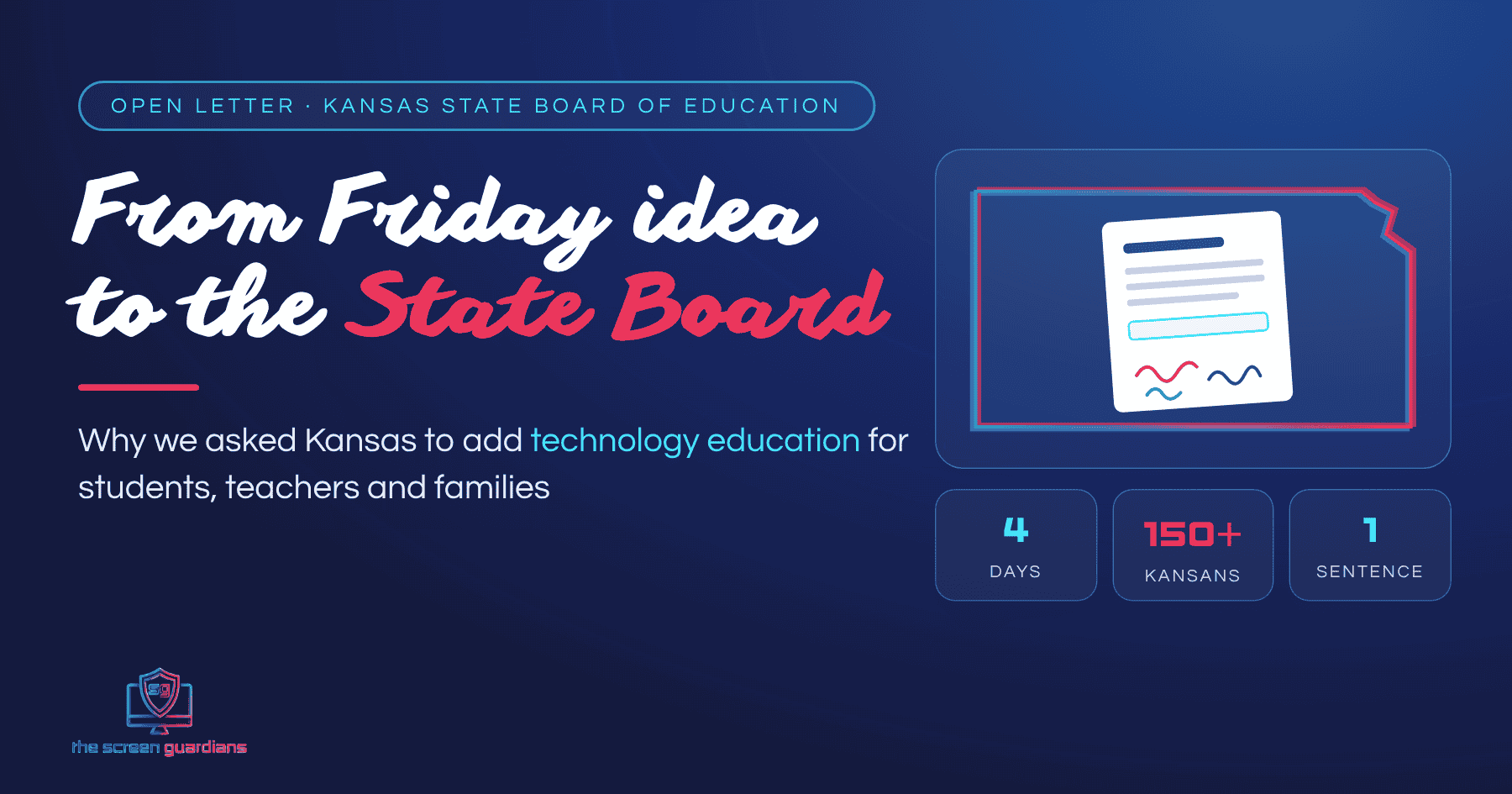 01-kansas-state-board-of-education-open-letter-featured-1200×630-1 Open letter to the Kansas State Board of Education asking to add technology education for students, teachers and families