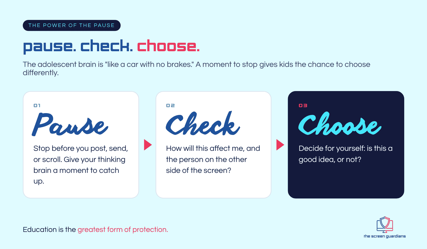 Pause, Check, Choose: how a moment to pause helps kids make better choices online