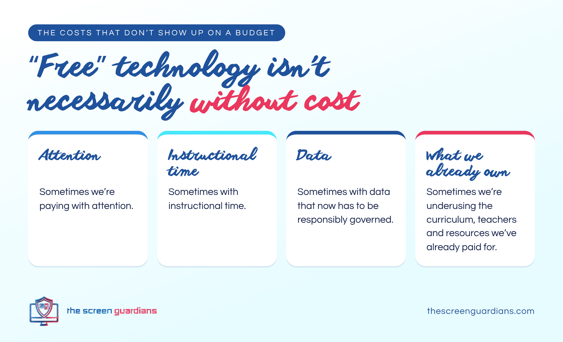Four hidden costs of free classroom technology: attention, instructional time, data and underused resources