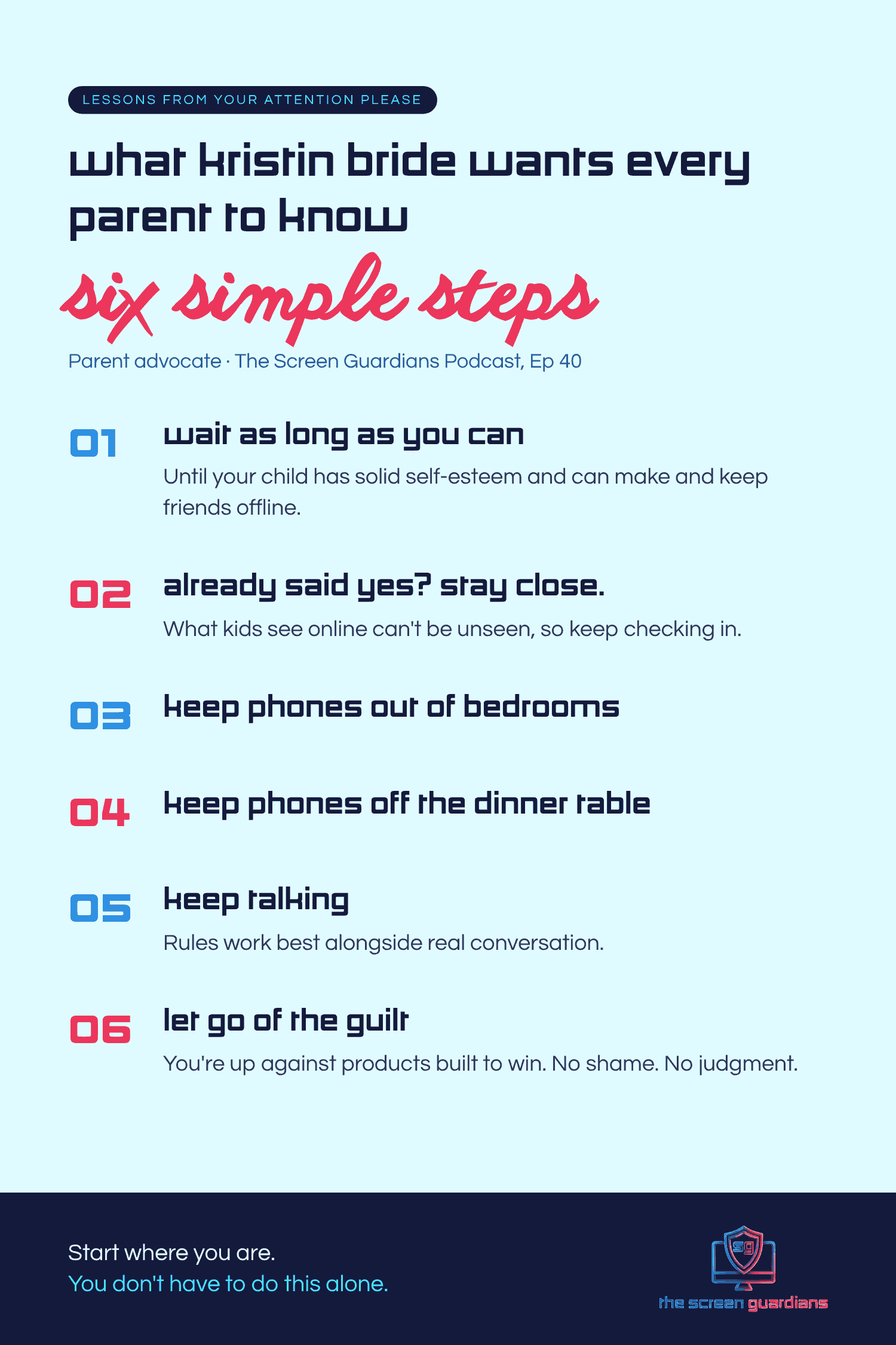 Kristin Bride six steps for parents on kids and social media